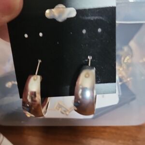 Fashion Jewelry Shiny Silver Hoop Earrings